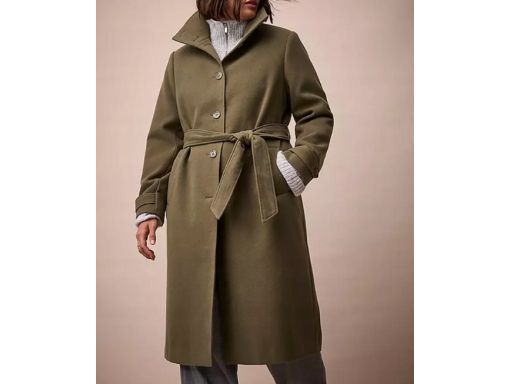 B.P.C płaszcz do kolan khaki ze stójką 46.