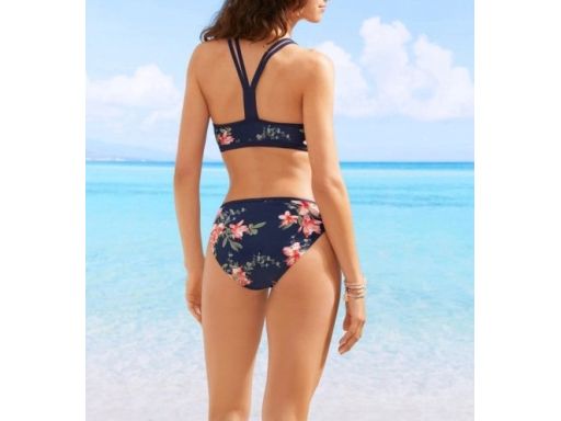 B.P.C bikini granatowe w kwiaty r.38