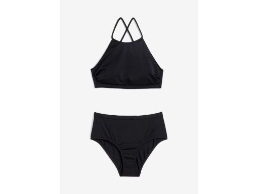 B.P.C bikini bustier czarne z figami z wysokim stanem 38.