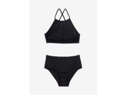 B.P.C bikini bustier czarne z figami z wysokim stanem 38.