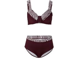 B.P.C bikini minimizer bordowy wzór zebry z figami r.46 (90D)
