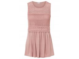 B.P.C top różowy z koronką r.44/46