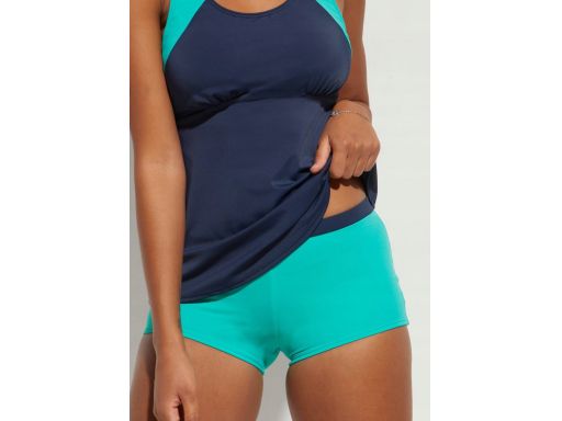 B.P.C tankini granatowo-turkusowe z szortami 42.