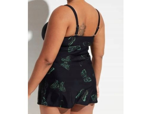 B.P.C top tankini długi czarny w motyle 56.