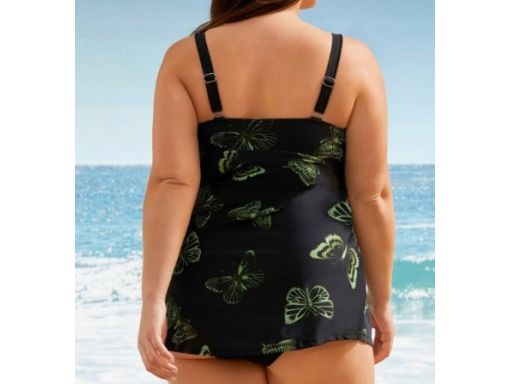 B.P.C top tankini długi czarny w motyle 56.