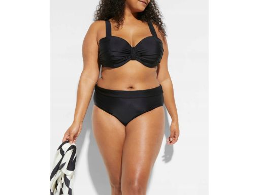 B.P.C czarne bikini biustonosz balkonetka z figami r.46(90F)