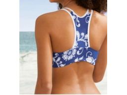 B.P.C. granatowe bikini w kwiaty 42