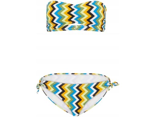 B.P.C bikini z kolorowym wzorem bandeau 40.