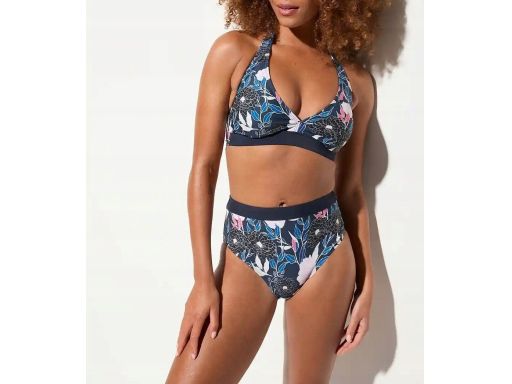 B.P.C bikini z wiązaniem na szyi i figami z wysokim stanem r.42