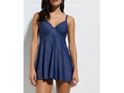 B.P.C tankini imitacja jeansu na fiszbinach modne 46 (90C).