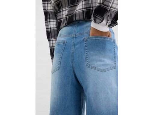 B.P.C jeansy damskie z szerokimi nogawkami gumka w pasie 36.