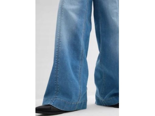 B.P.C jeansy damskie z szerokimi nogawkami gumka w pasie 36.