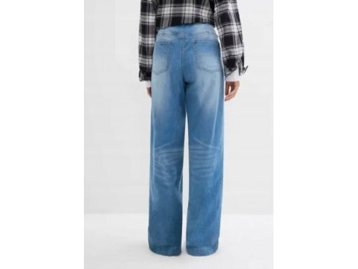B.P.C jeansy damskie z szerokimi nogawkami gumka w pasie 36.