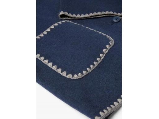 B.P.C kurtka-bluza wełniana granatowa z szalikiem 48.
