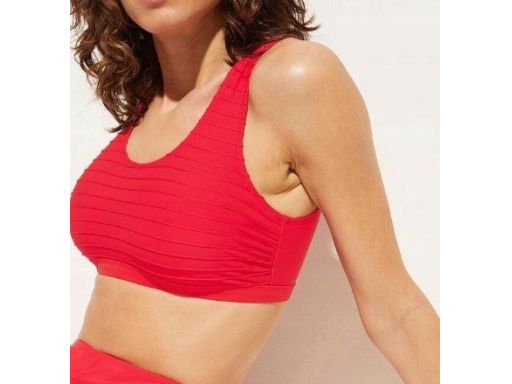 B.P.C bikini malinowe bustier z szortami 40.