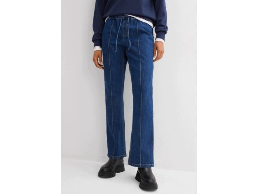 B.P.C spodnie bootcut ciemny jeans z gumką w pasie 44.