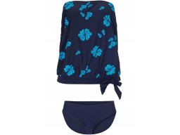 Tankini granatowe w turkusowe wzory 44.