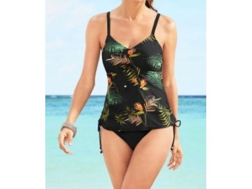 B.P.C tankini w kolorowe liście na fiszbinach z figami 46 (90E).