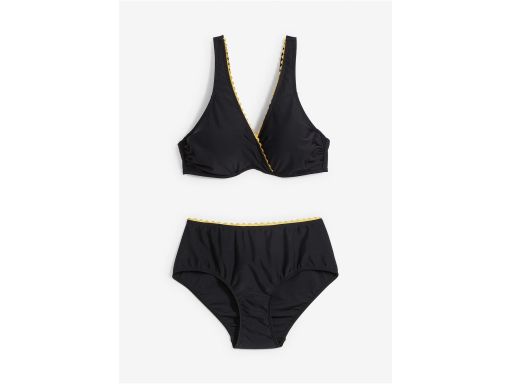B.P.C bikini czarne ze złotą koronką usztywniane ^48(95D)