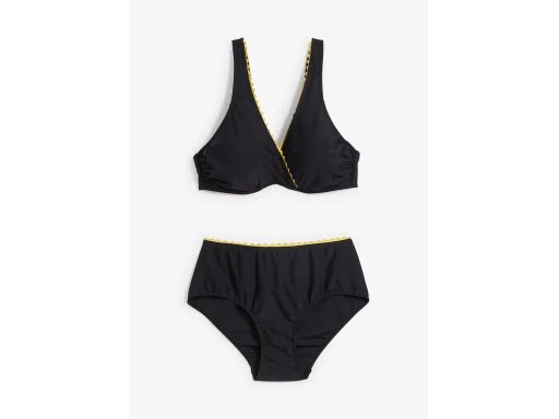 B.P.C bikini czarne ze złotą koronką usztywniane ^48(95D)