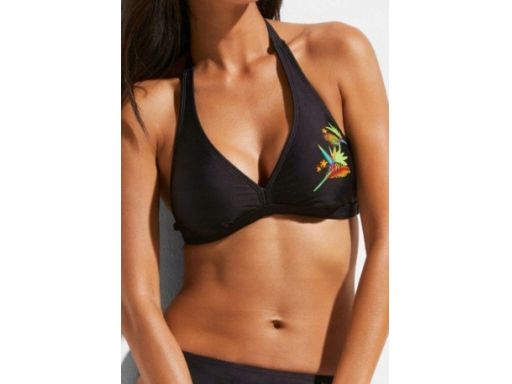 B.P.C bikini czarne z kolorowym nadrukiem 38.