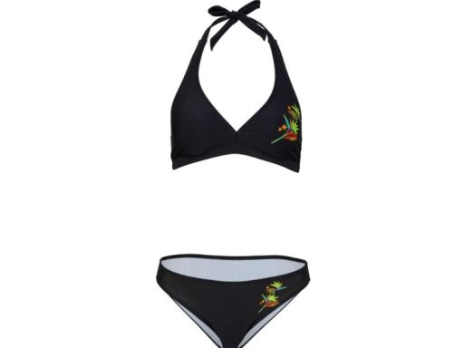 B.P.C bikini czarne z kolorowym nadrukiem 38.