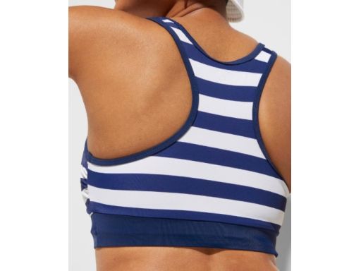 B.P.C bikini z szortami granatowo-białe w paski 48.