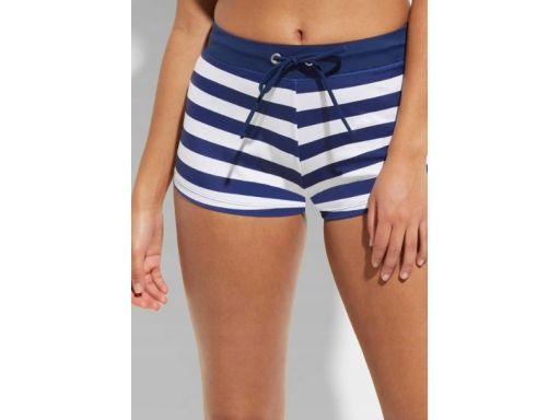 B.P.C bikini z szortami granatowo-białe w paski 48.