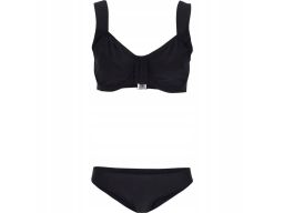 B.P.C bikini czarne z marszczeniami r.44 (85F)