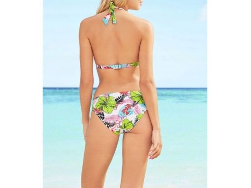 B.P.C bikini we wzory kolorowe wiązane na szyi z figami 42.