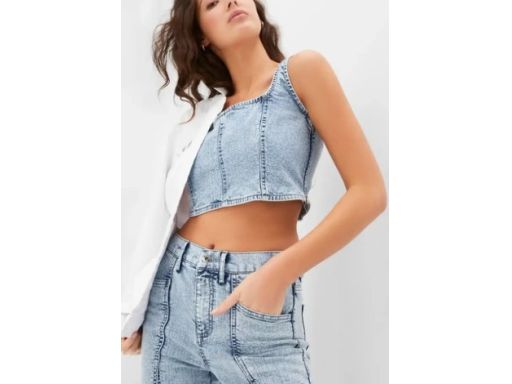 B.P.C jeansy bootcut jasnoniebieskie przecierane z przeszyciami 40.