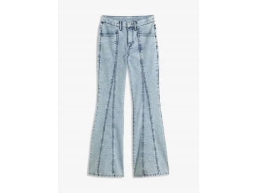 B.P.C jeansy bootcut jasnoniebieskie przecierane z przeszyciami 40.