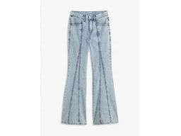 B.P.C jeansy bootcut jasnoniebieskie przecierane z przeszyciami 40.