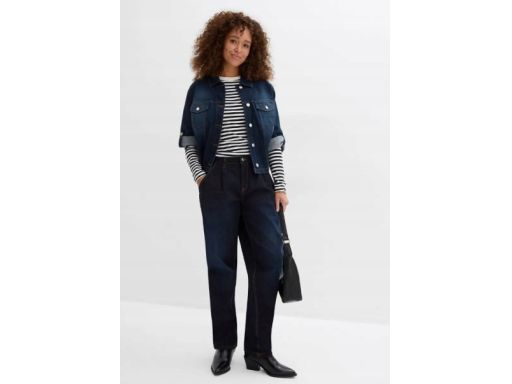 B.P.C spodnie barrel ciemny jeans damskie 52.