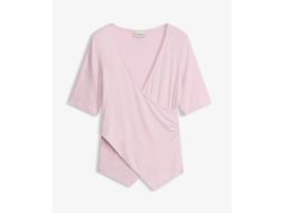 B.P.C t-shirt różowy z efektem założenia kopertowego 48/50.