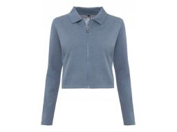 B.P.C niebieska bluza krótka strukturalna r.36/38
