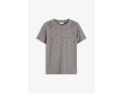 B.P.C t-shirt szary z aplikacją z perełek r.52/54