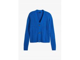 B.P.C niebieski sweter prążowany rozpinany r.36/38