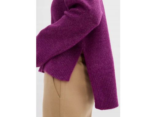 B.P.C sweter fioletowy asymetryczny oversize r.44/46