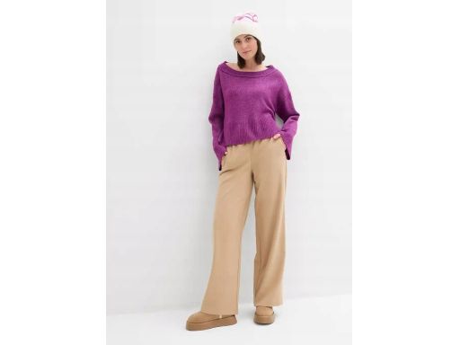 B.P.C sweter fioletowy asymetryczny oversize r.44/46