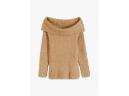 B.P.C sweter carmen boucle beżowy 40/42.