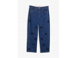 B.P.C spodnie barrel jeansowe z kokardkami r.48