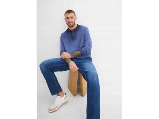 B.P.C koszulka męska polo granatowa długi rękaw r.3XL