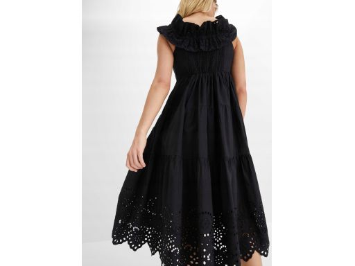 B.P.C czarna sukienka carmen midi bawełniana r.44