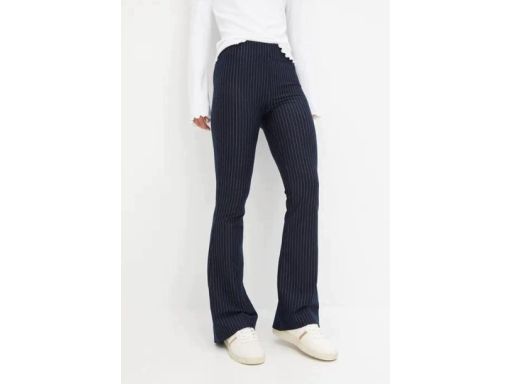 B.P.C spodnie dzwony granatowe w jasne paski r.48/50