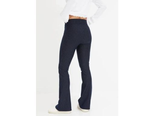 B.P.C spodnie dzwony granatowe w jasne paski r.48/50