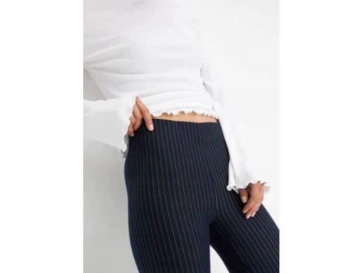 B.P.C spodnie dzwony granatowe w jasne paski r.48/50