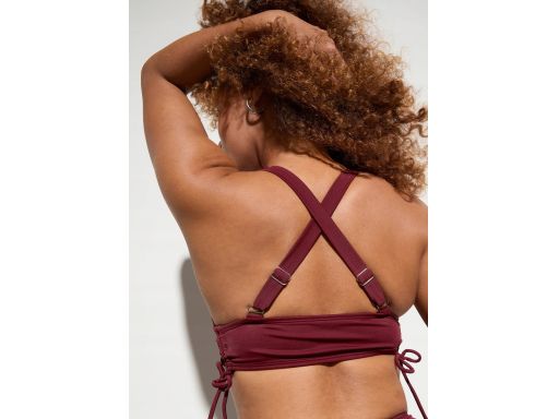 B.P.C. bikini bordowe z figami z wysokim stanem 44.
