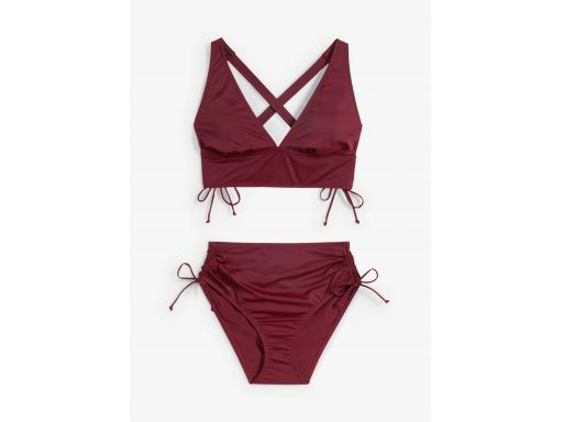 B.P.C. bikini bordowe z figami z wysokim stanem 44.