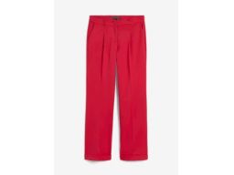 B.P.C spodnie Marlena malinowe w kant r.52